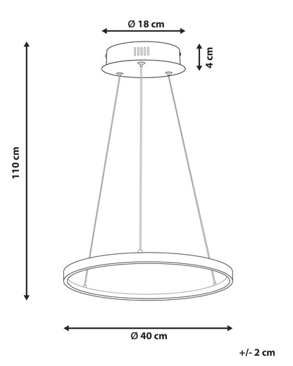  LED Pendant Lamp JORDAN Metal Silver