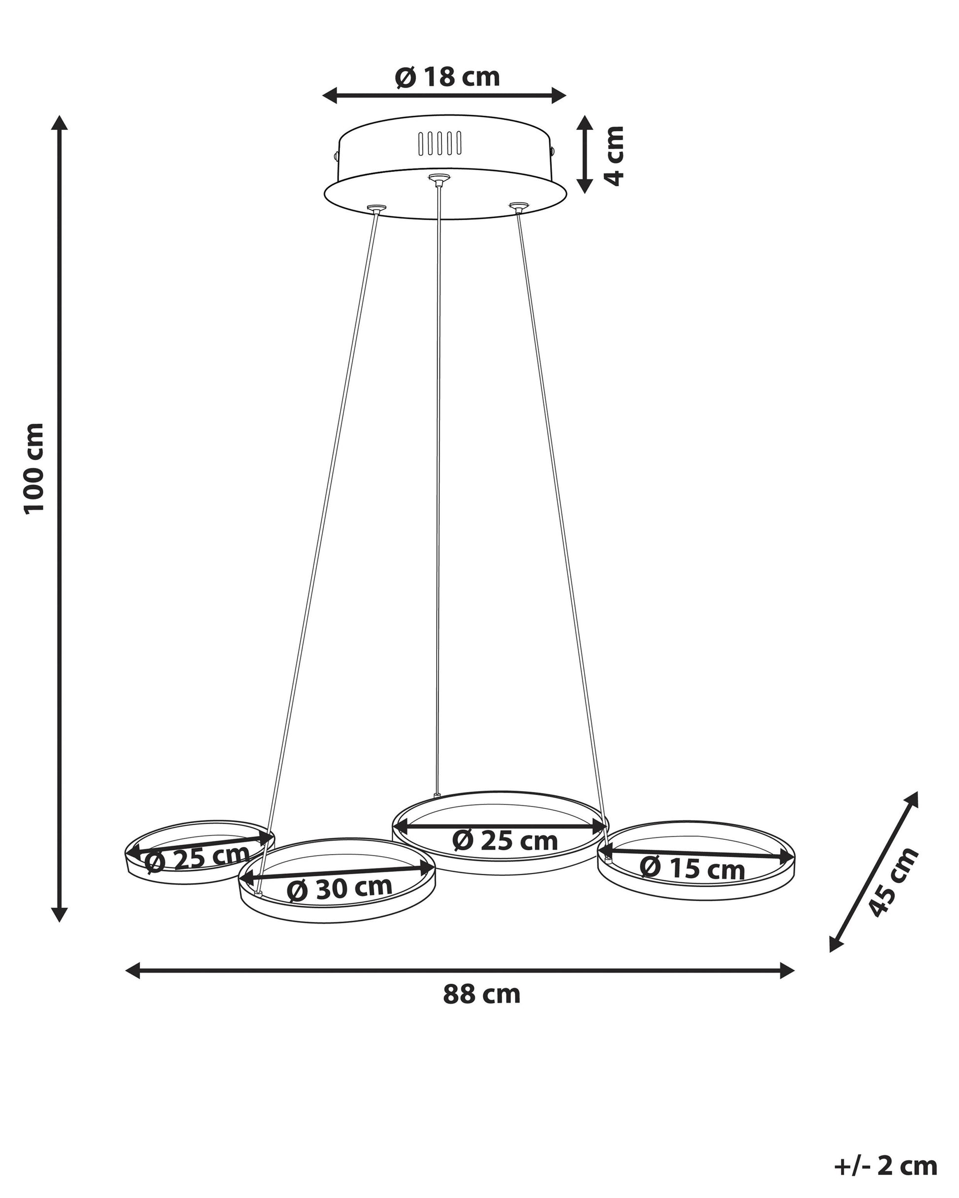  LED Pendant Lamp PIBOR Metal Black