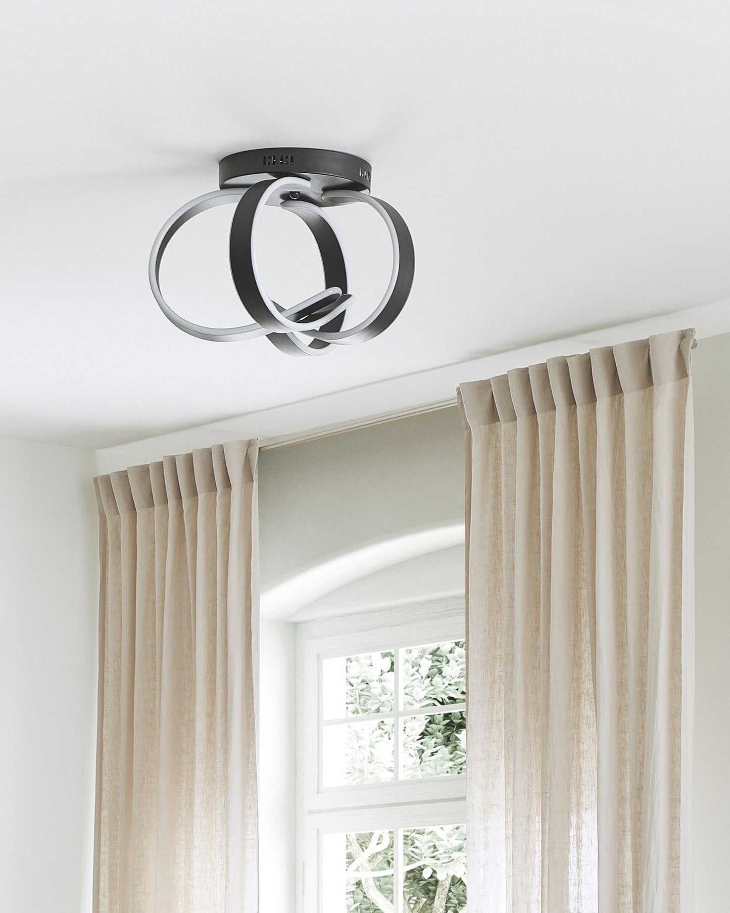  LED Ceiling Lamp NURA Metal Black