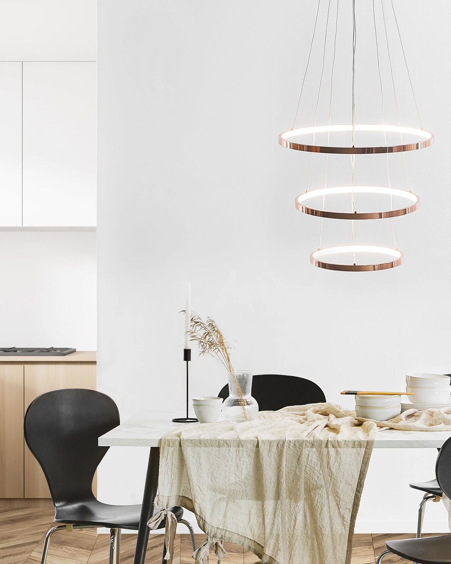  LED Pendant Lamp ATREK Metal Rose Gold