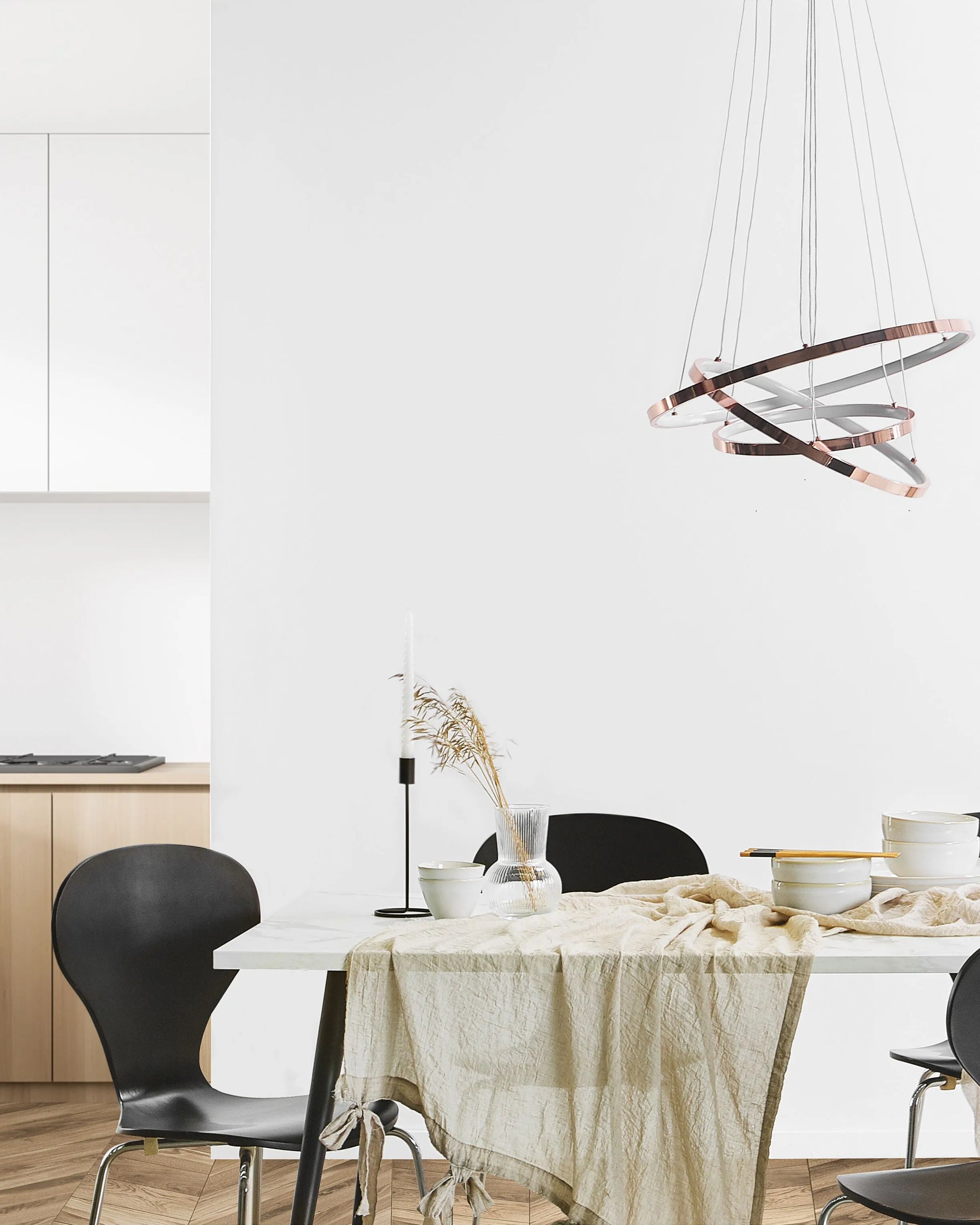  LED Pendant Lamp ATREK Metal Rose Gold