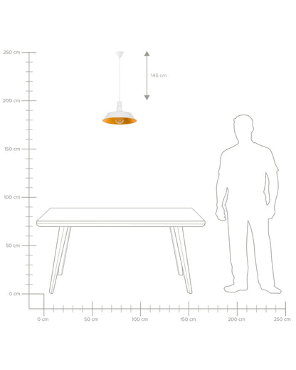  Pendant Lamp BAYOU Metal White