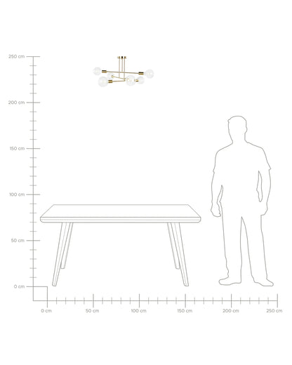  Ceiling Lamp KIDANE Metal Brass