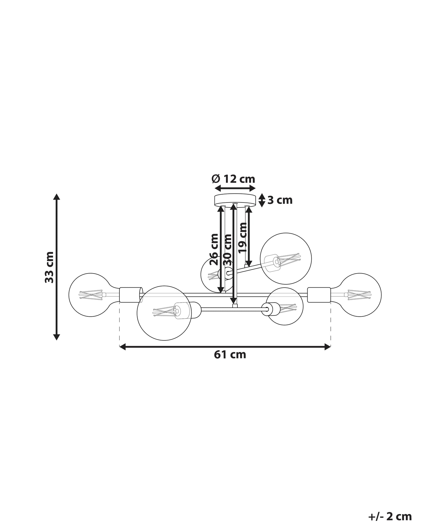  Ceiling Lamp KIDANE Metal Brass
