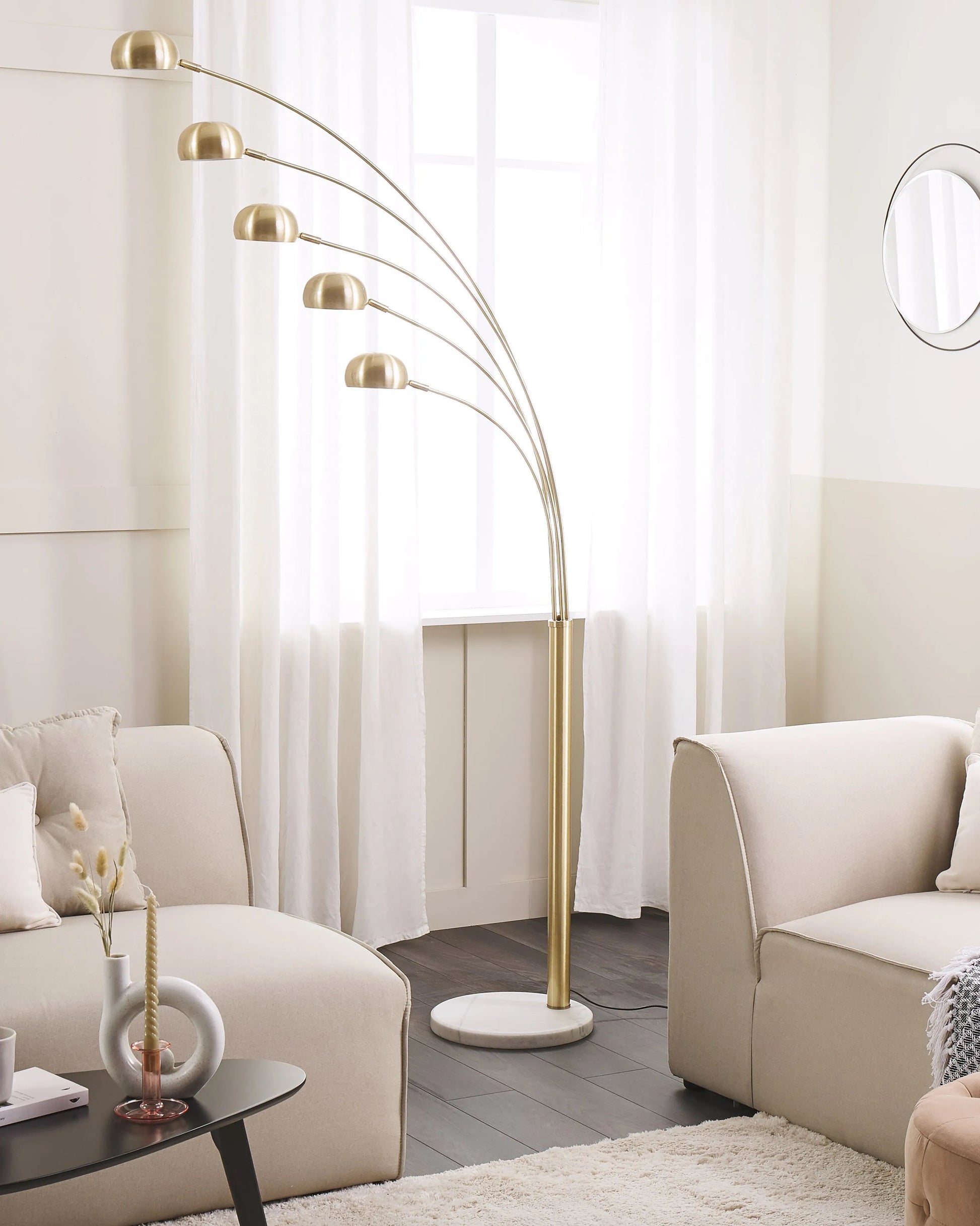  Floor Lamp FLINDERS Adjustable Metal Gold