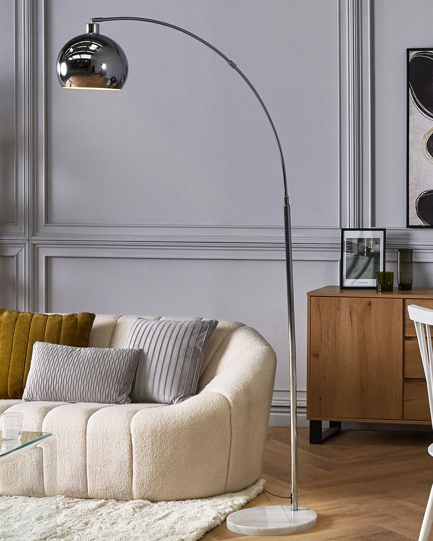  Floor Lamp PAROO Metal Silver