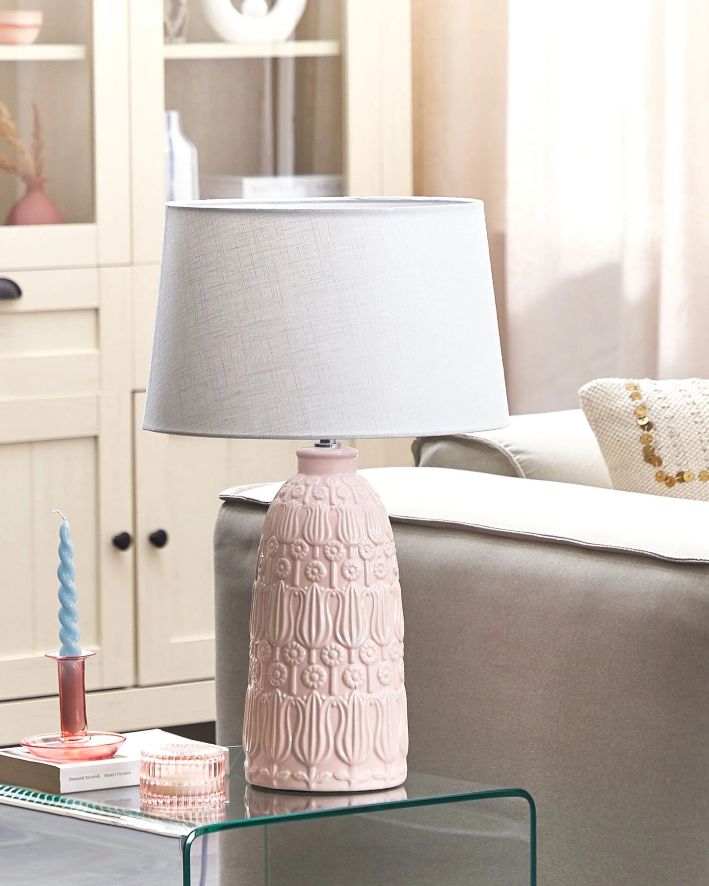  Table Lamp ZARIMA Ceramic Pink