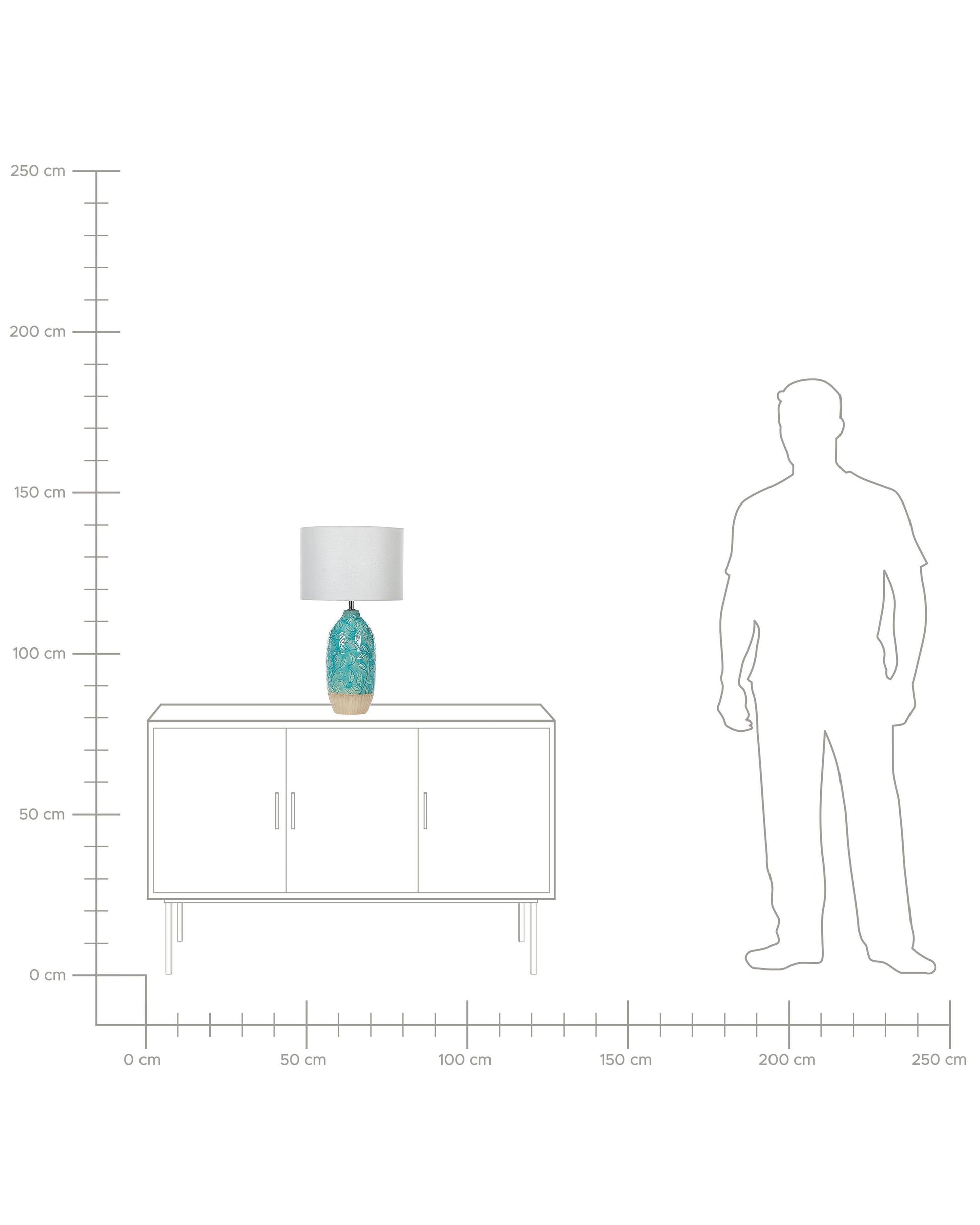  Table Lamp ATABA Ceramic Turquoise