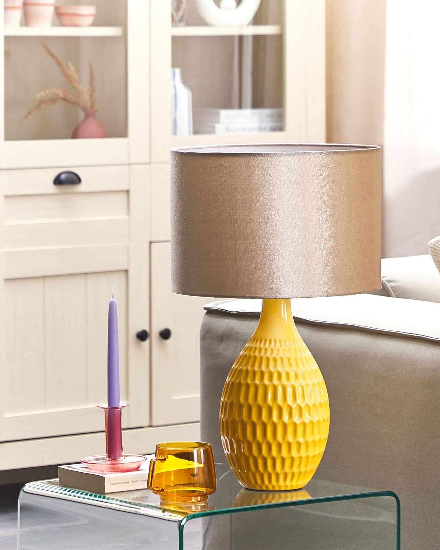  Table Lamp HADDAS Ceramic Yellow