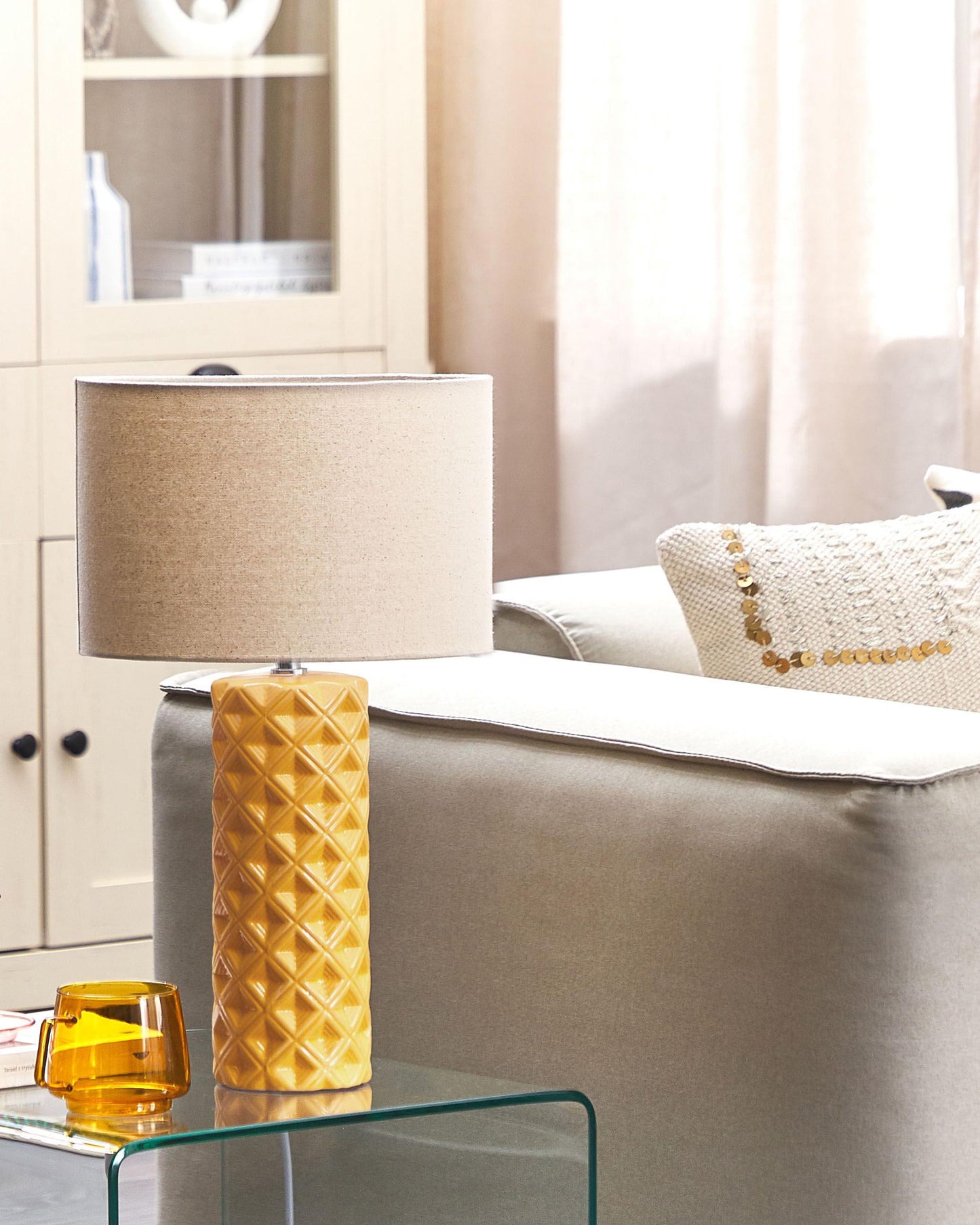  Table Lamp BALONNE Ceramic Yellow