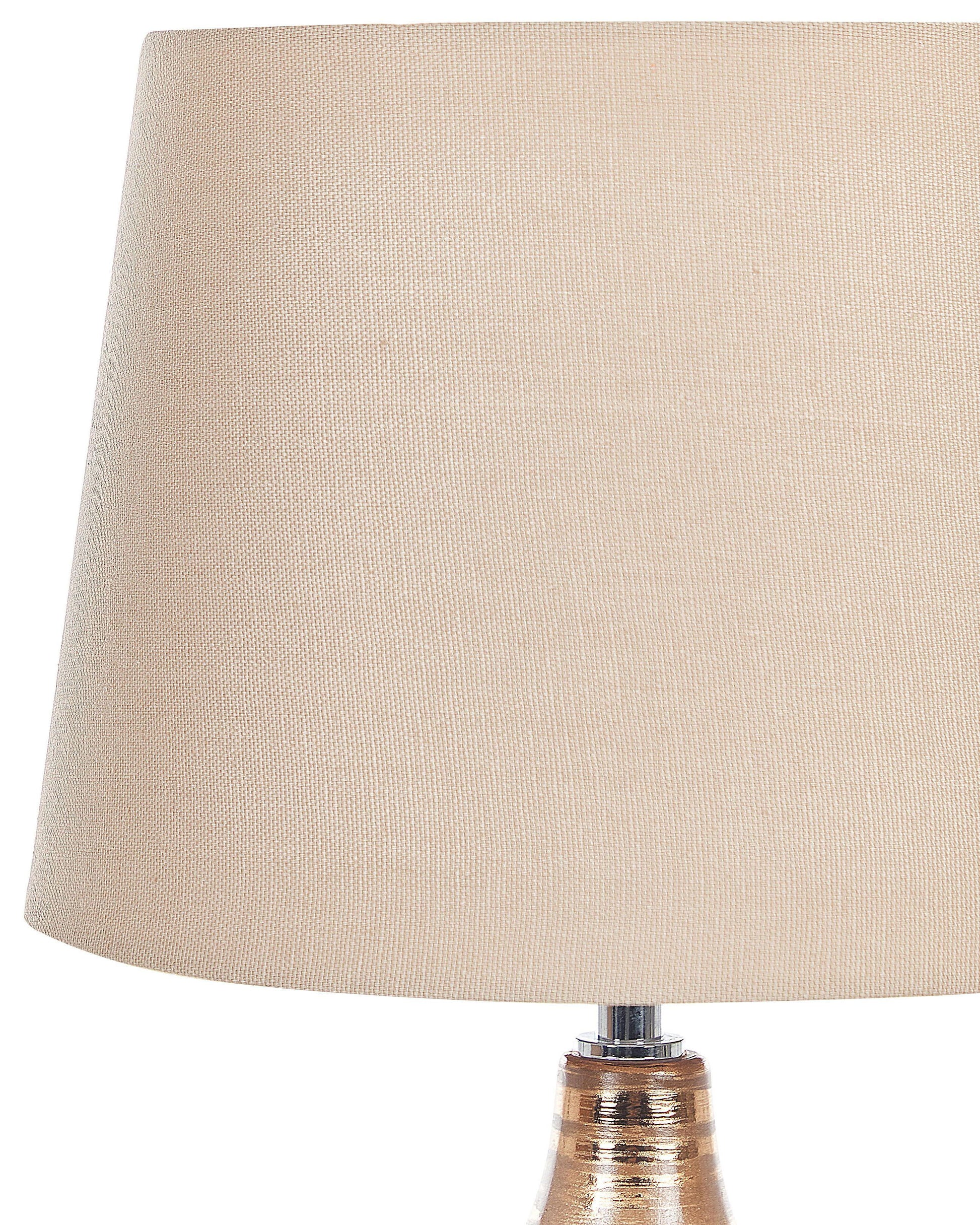  Table Lamp WARI Ceramic Golden Brown