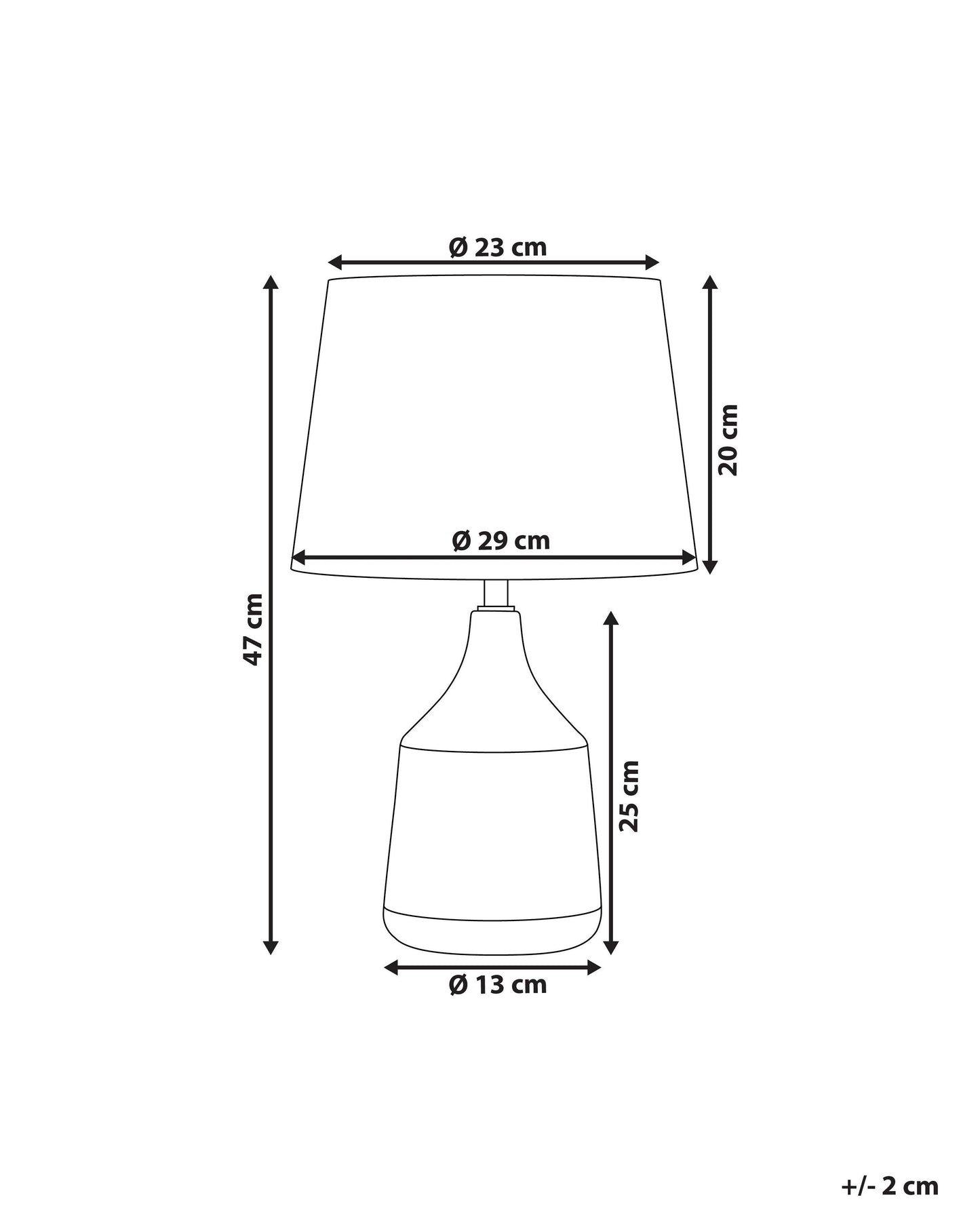  Table Lamp WARI Ceramic Golden Brown