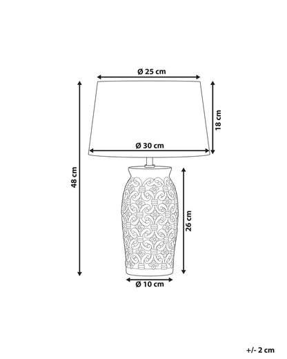 Table Lamp KHOPER Ceramic Grey