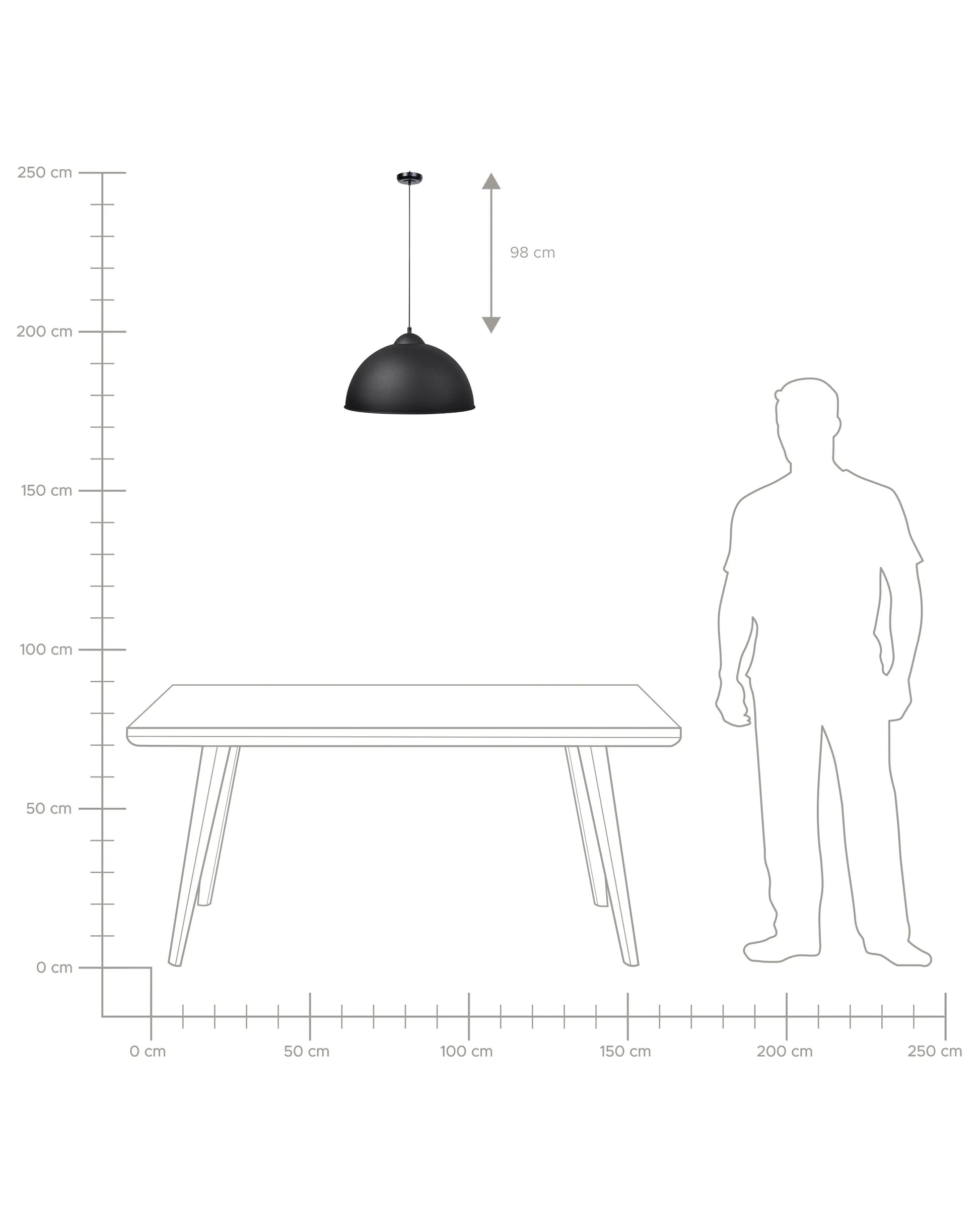  Pendant Lamp CETINA Metal Black