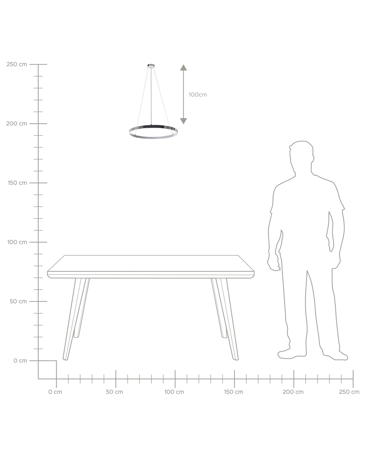  LED Pendant Lamp JORDAN Metal Silver