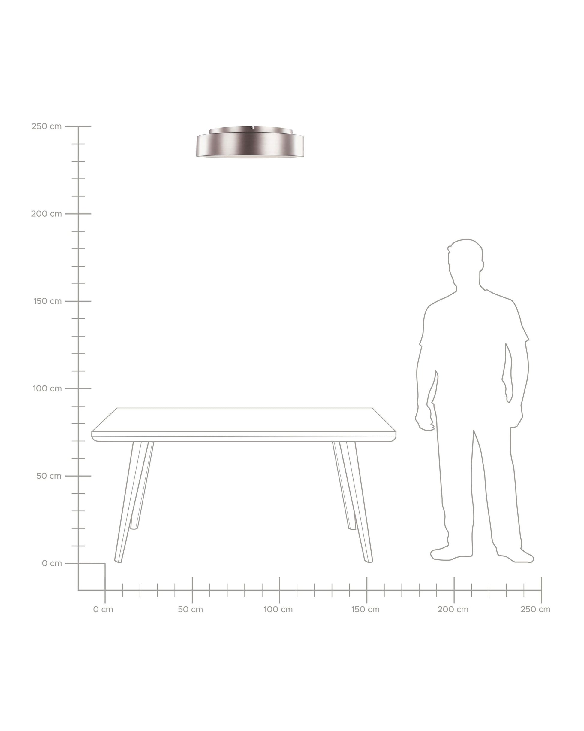  LED Ceiling Lamp DAWEI Metal Light Brown