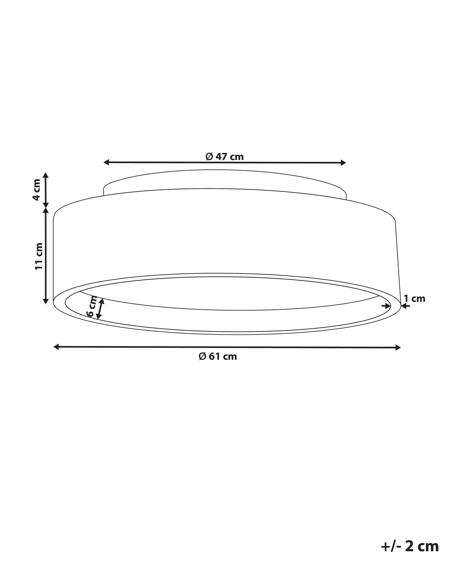  LED Ceiling Lamp DAWEI Metal Light Brown