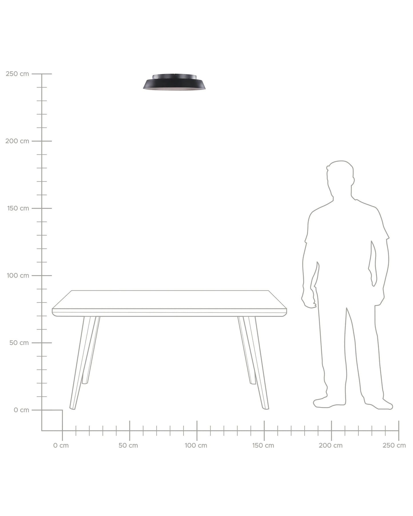  LED Ceiling Lamp BILIN Metal Black