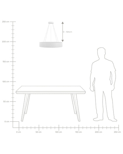  LED Pendant Lamp BALILI Metal White