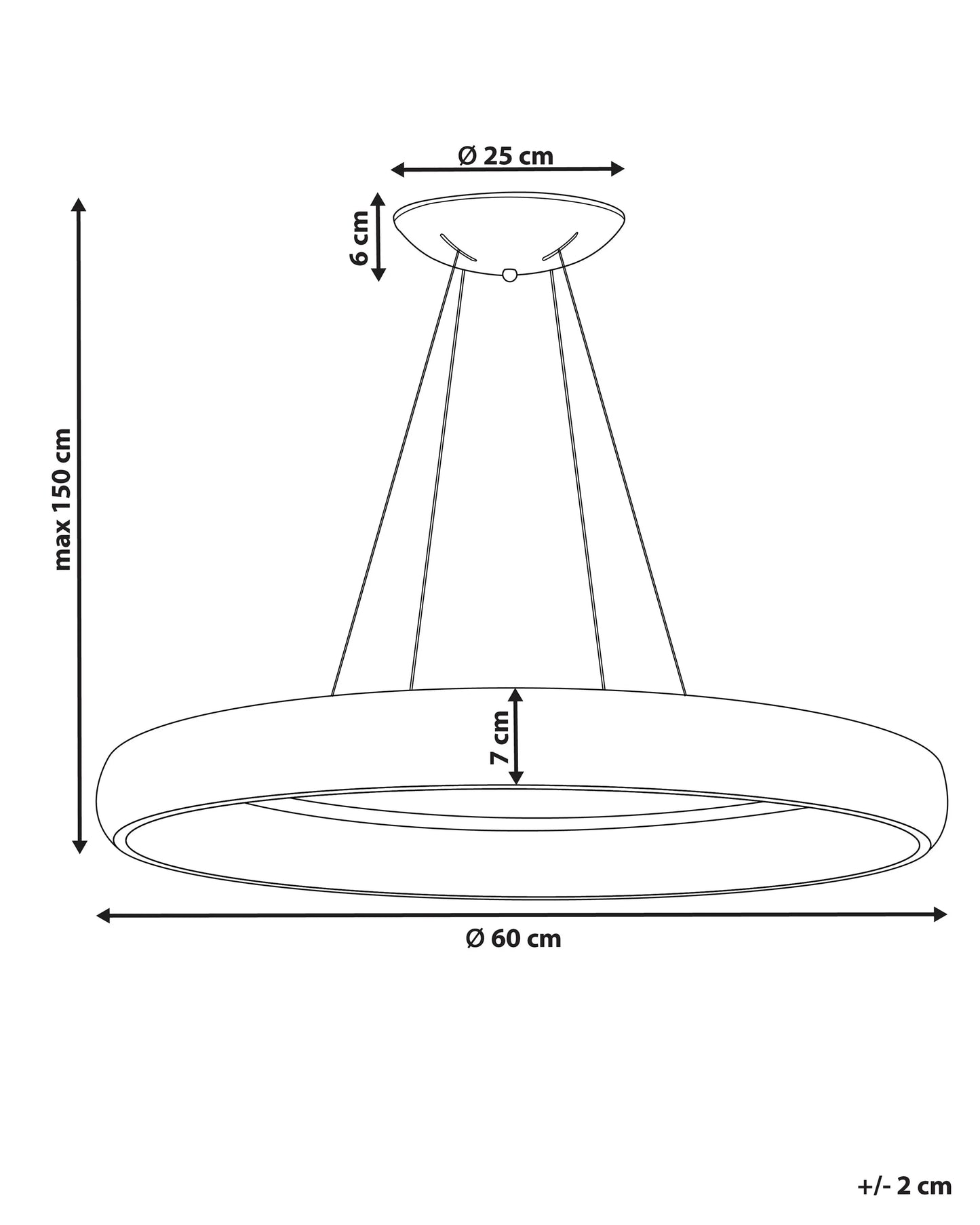  LED Pendant Lamp BAGO Metal White