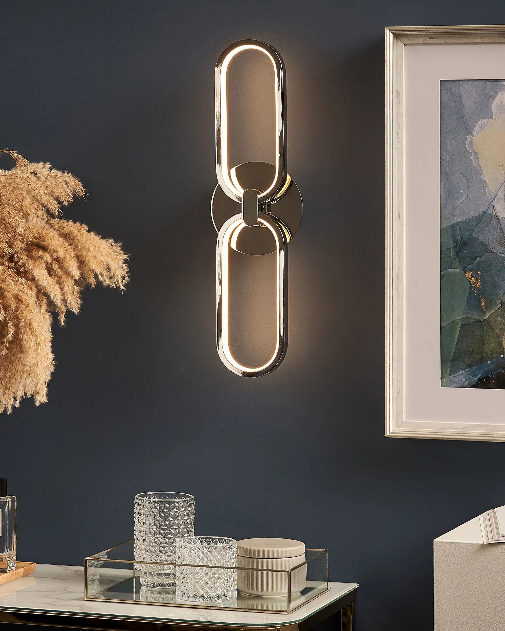  LED Wall Lamp KRANG Metal Silver