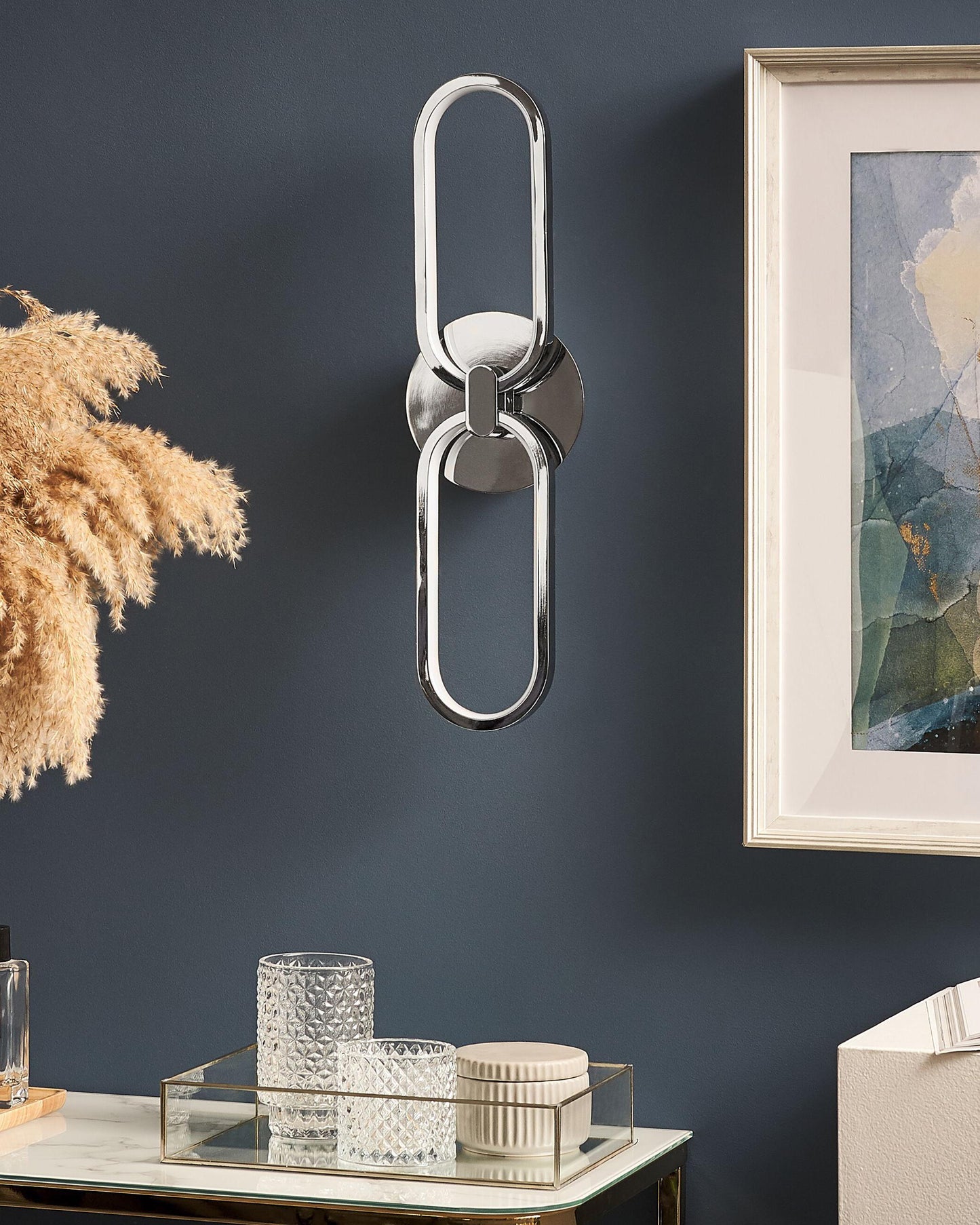  LED Wall Lamp KRANG Metal Silver