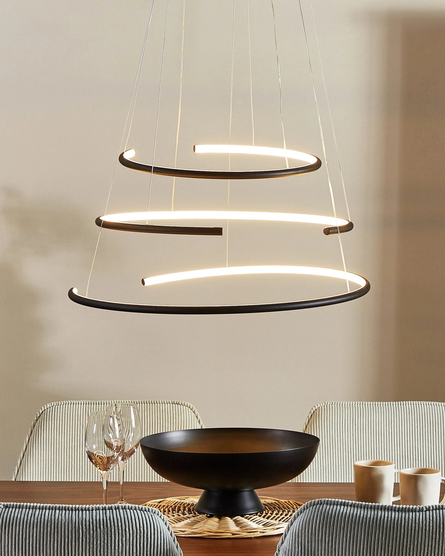  LED Pendant Lamp MAYU Metal Black