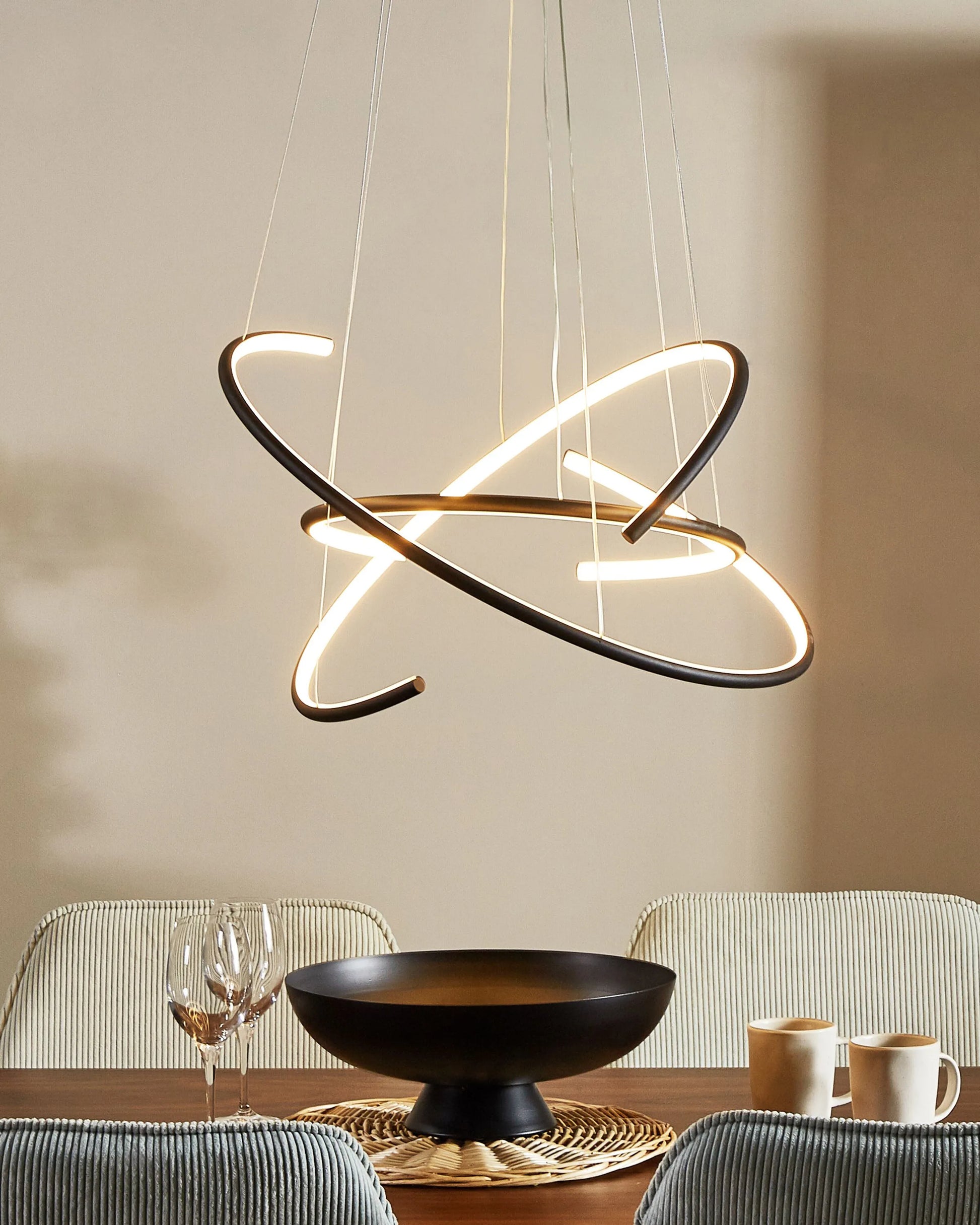  LED Pendant Lamp MAYU Metal Black