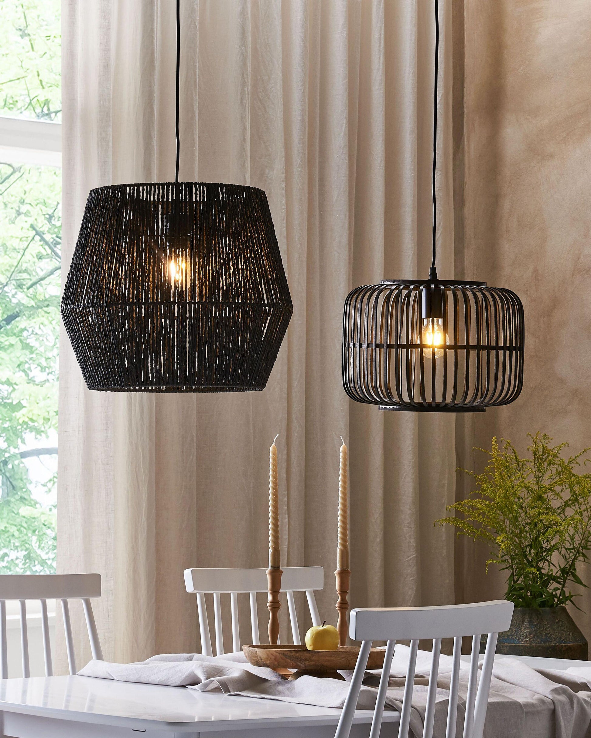  Pendant Lamp MACHEKE Bamboo Wood Black