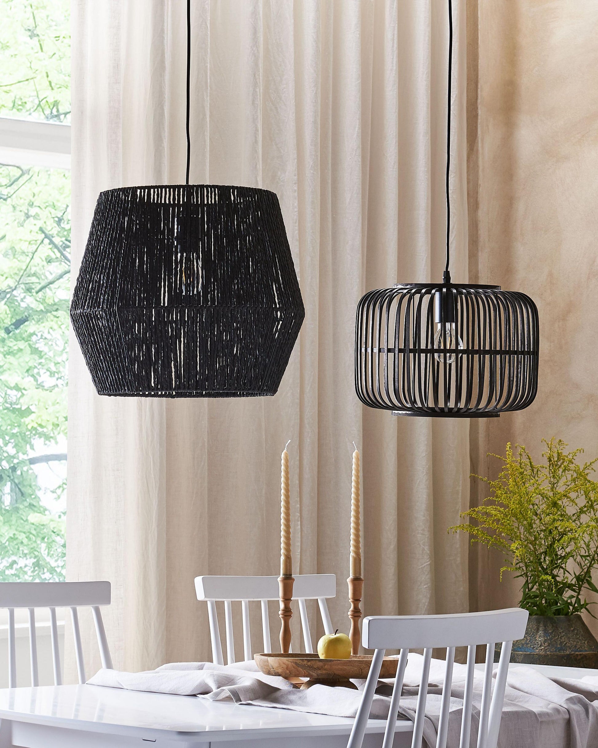  Pendant Lamp MACHEKE Bamboo Wood Black