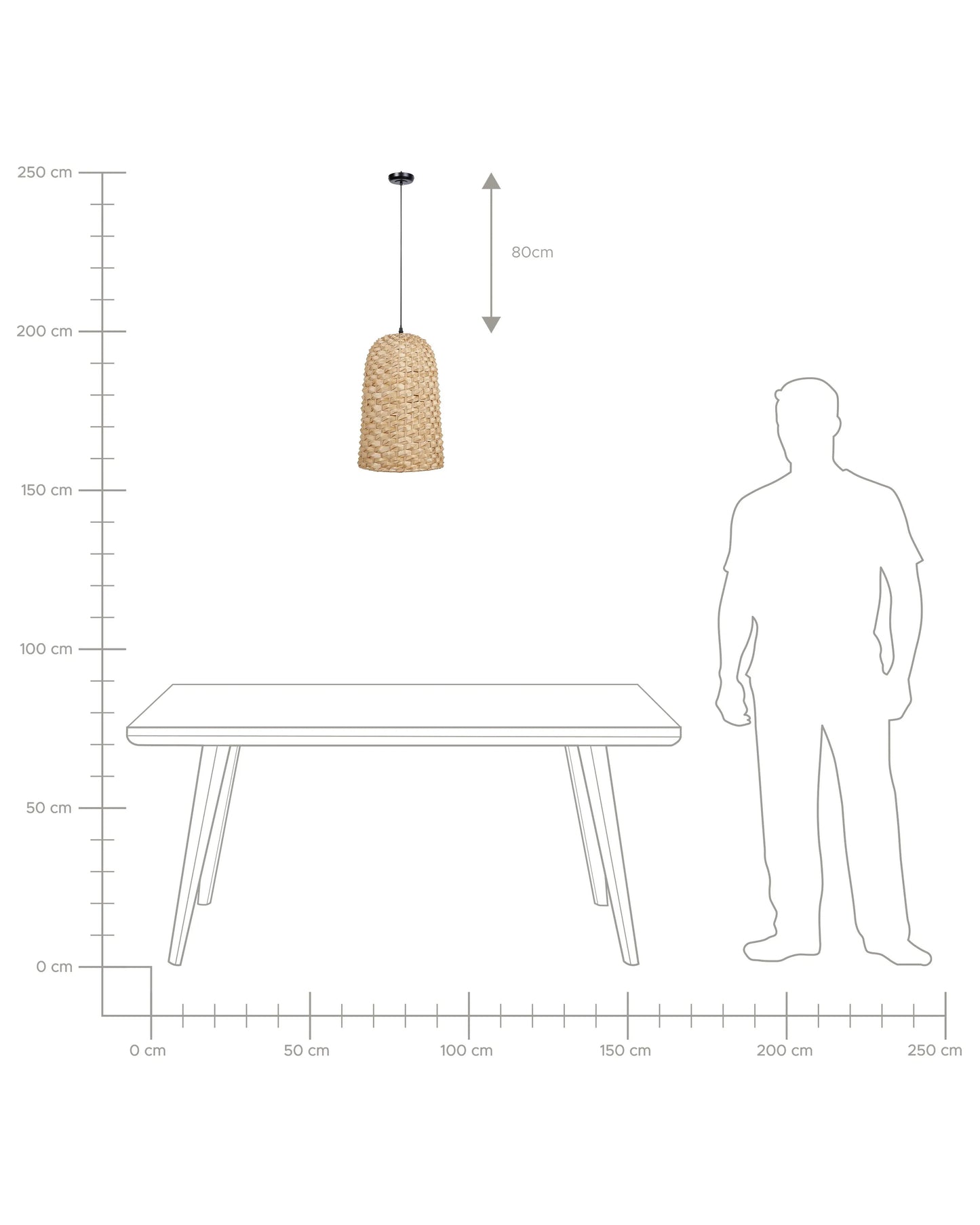  Pendant Lamp KERIO Bamboo Wood Natural