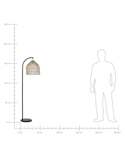  Floor Lamp BERNICA Rattan Natural