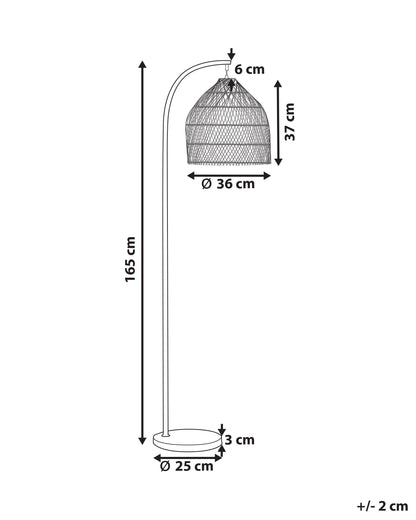  Floor Lamp BERNICA Rattan Natural