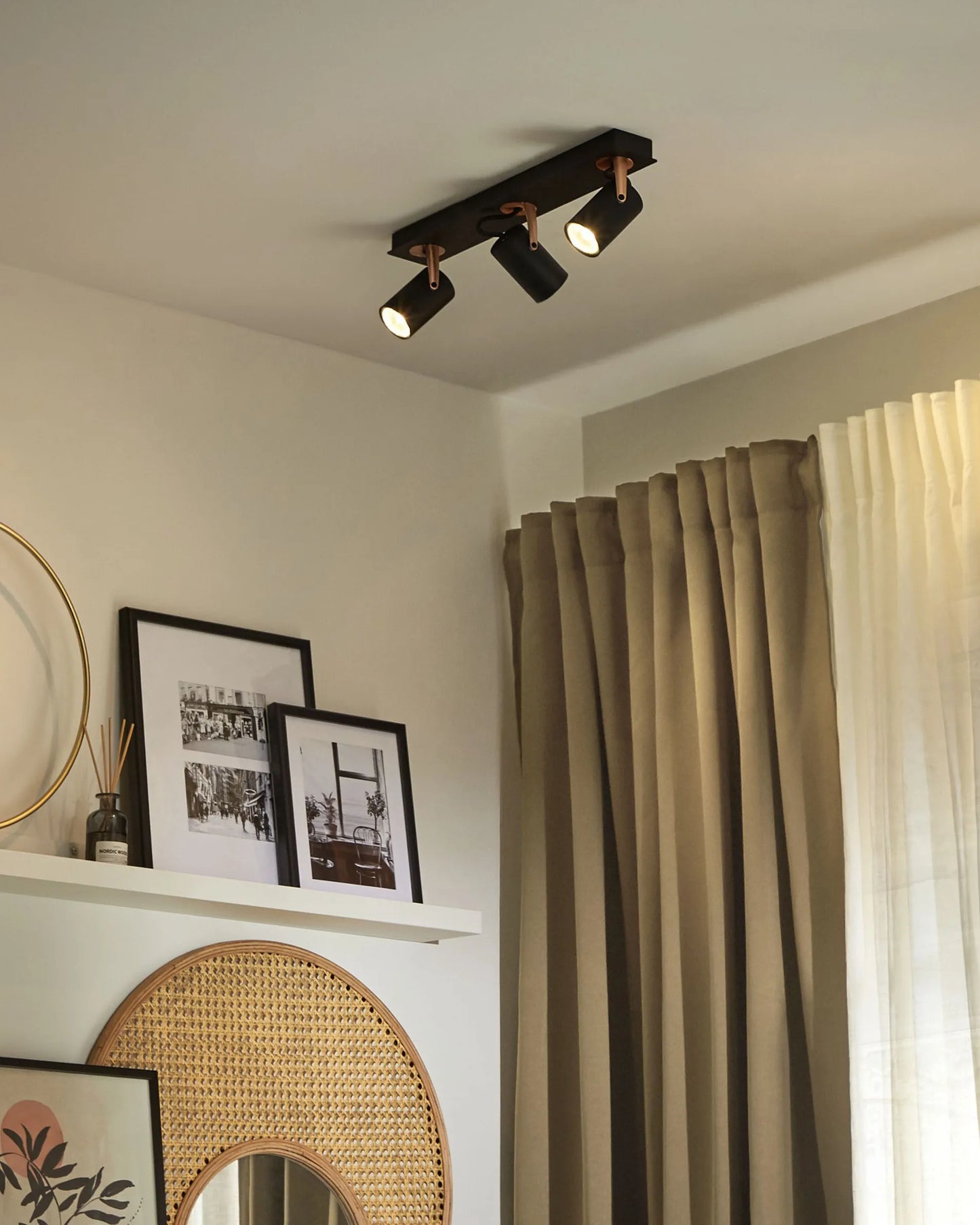  3 Light Spotlight KLIP Adjustable Metal Black