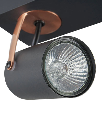  3 Light Spotlight KLIP Adjustable Metal Black