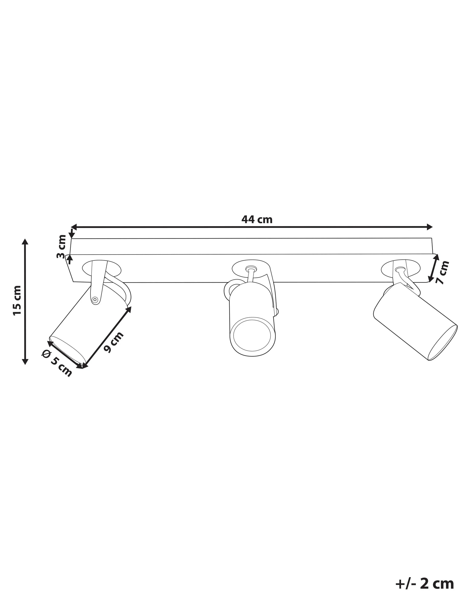  3 Light Spotlight KLIP Adjustable Metal White