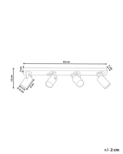  4 Light Spotlight KLIP Adjustable Metal White