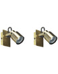  Set Of 2 Spotlight Lamps BONTE Adjustable Metal Brass
