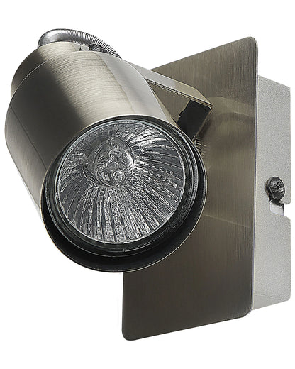  Set Of 2 Spotlight Lamps BONTE Adjustable Metal Silver