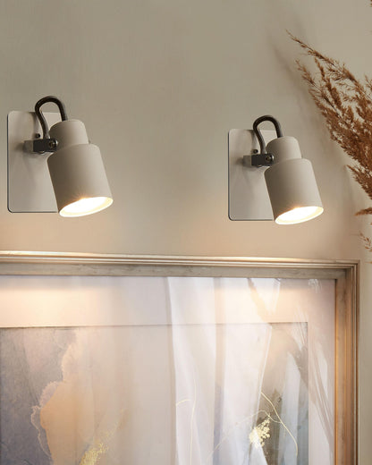  Set Of 2 Spotlight Lamps BONTE Adjustable Metal White