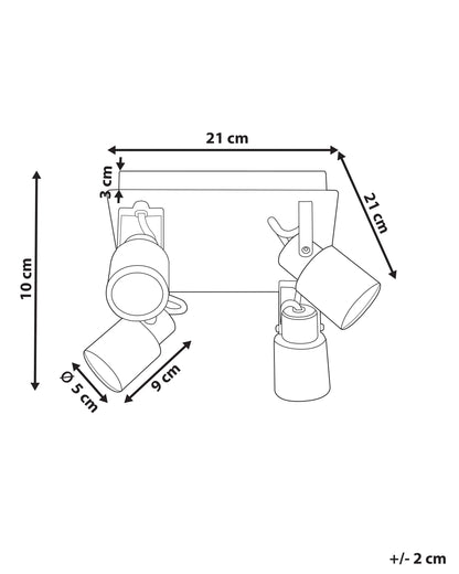  4 Light Spotlight BONTE Adjustable Metal Brass
