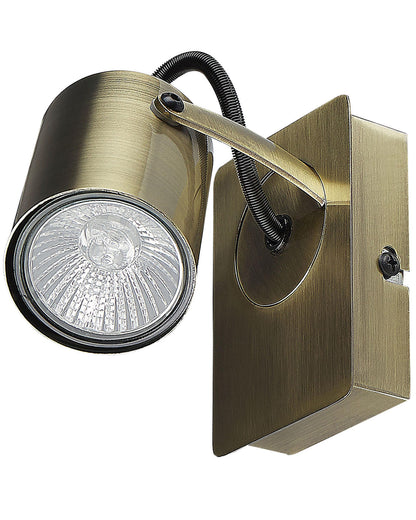  Set Of 2 Spotlight Lamps KLIP Adjustable Metal Brass