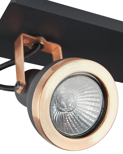  3 Light Spotlight BARO Adjustable Metal Black