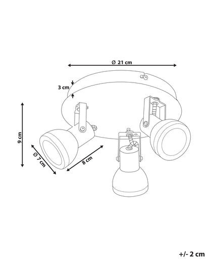  3 Light Spotlight BARO Adjustable Metal White