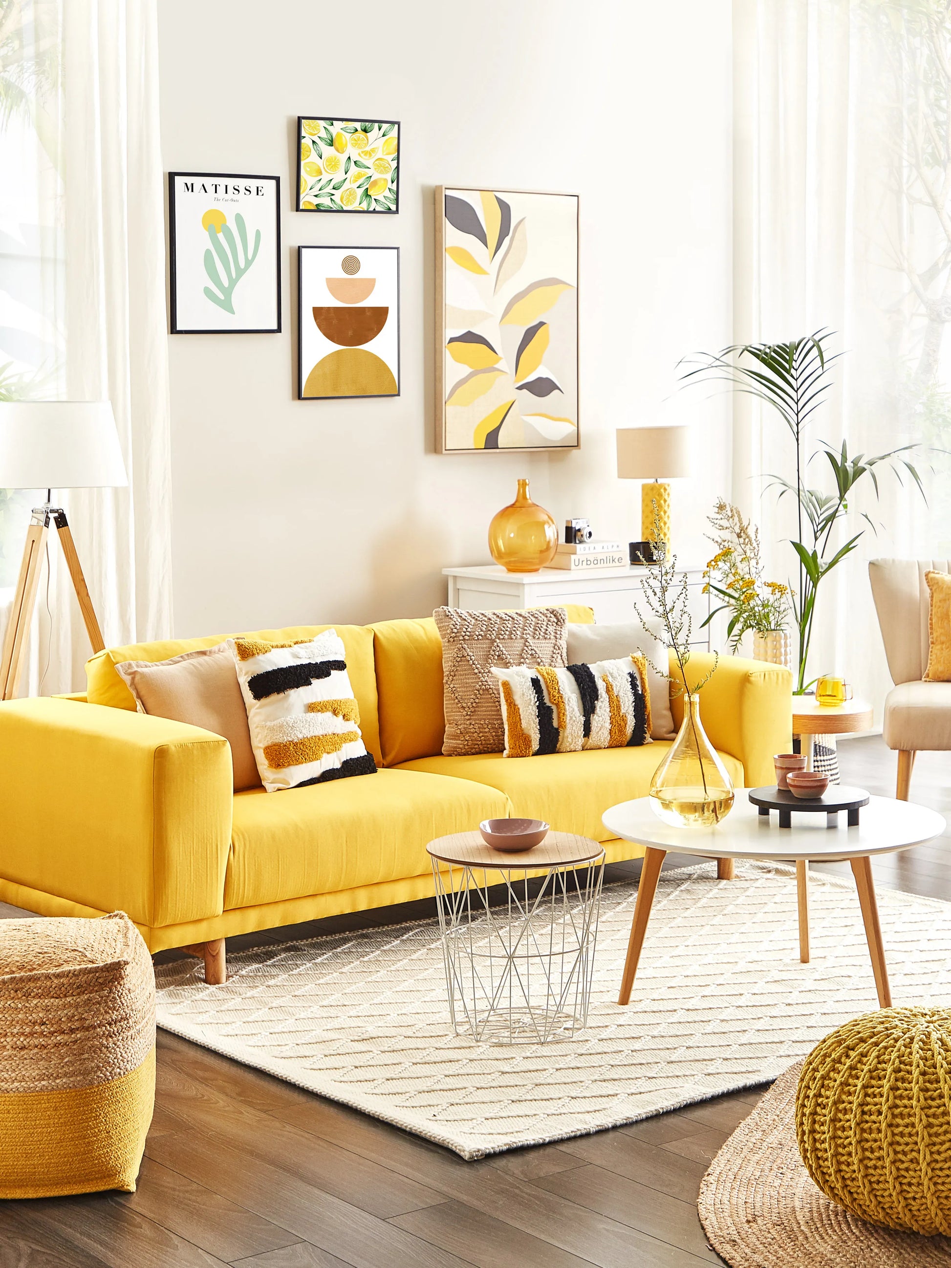  Table Lamp BALONNE Ceramic Yellow