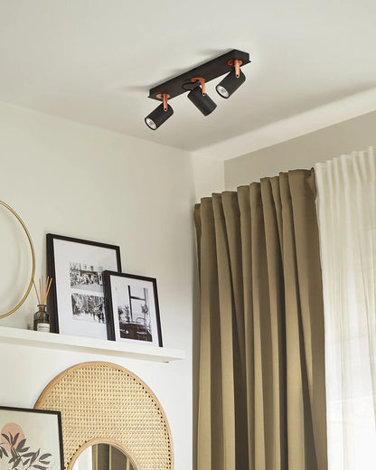  3 Light Spotlight KLIP Adjustable Metal Black