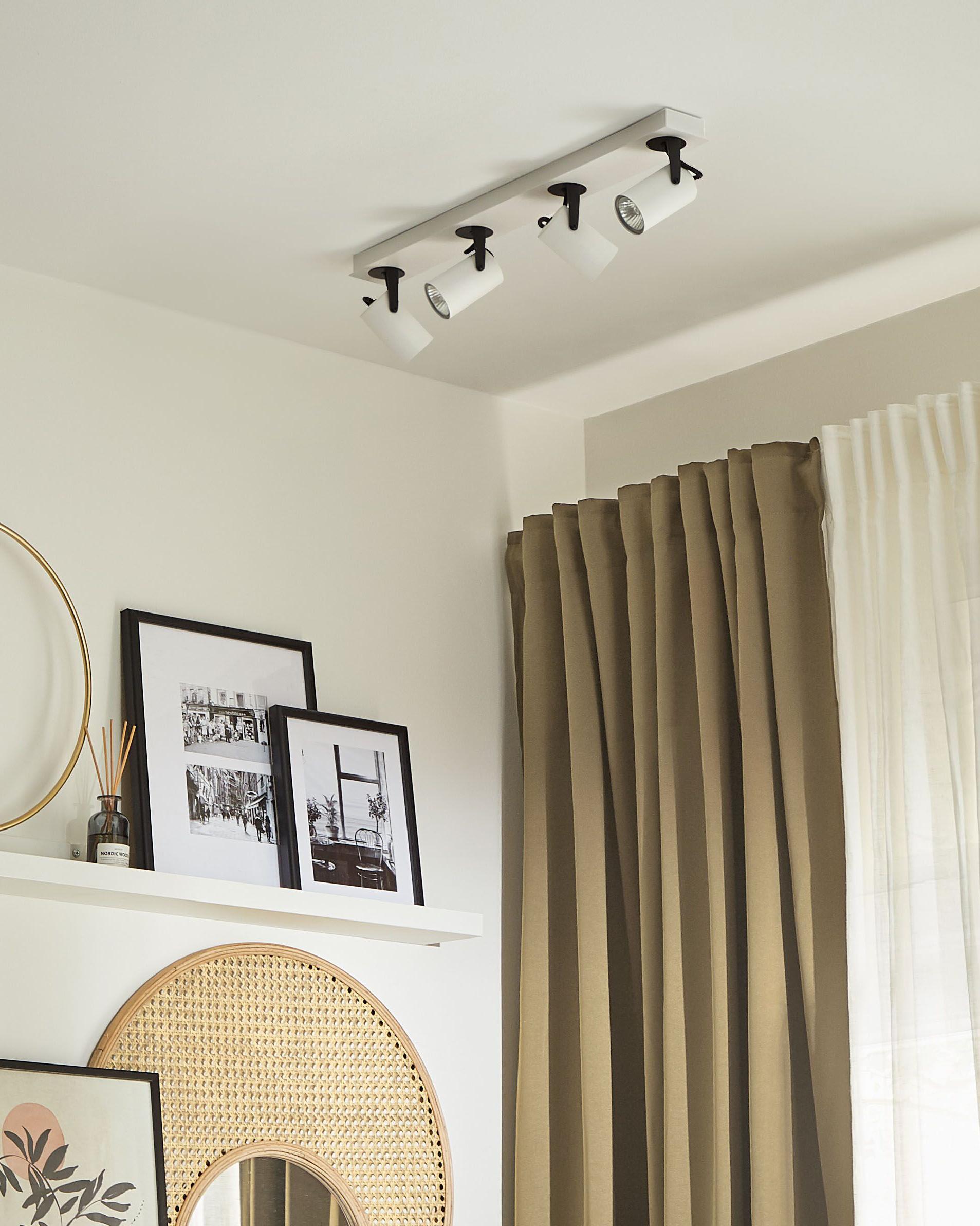  4 Light Spotlight KLIP Adjustable Metal White