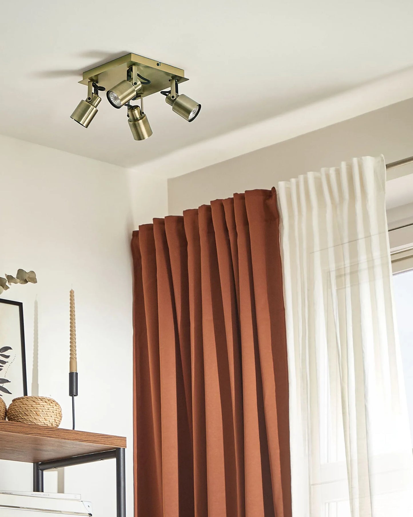  4 Light Spotlight BONTE Adjustable Metal Brass