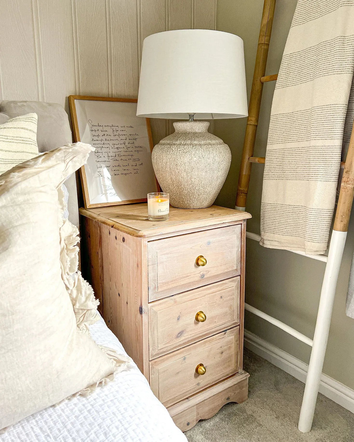  Table Lamp CAINE Ceramic Light Beige