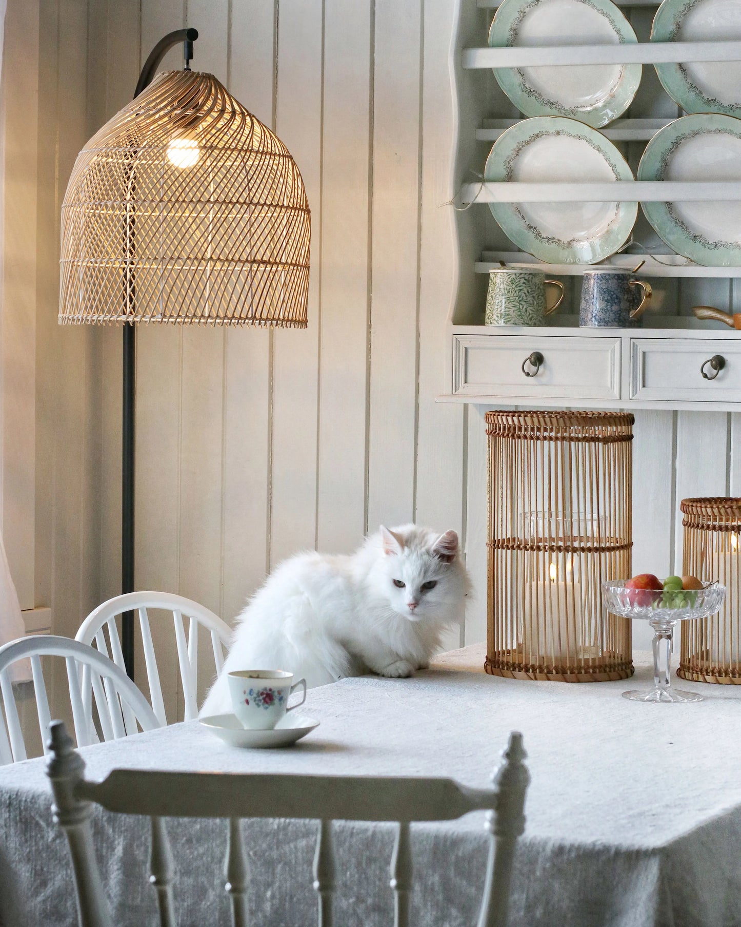  Floor Lamp BERNICA Rattan Natural